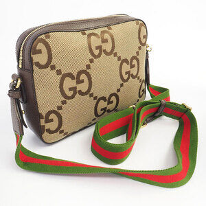 Gucci GG Canvas Web Jumbo Bag Crossbody Messenger